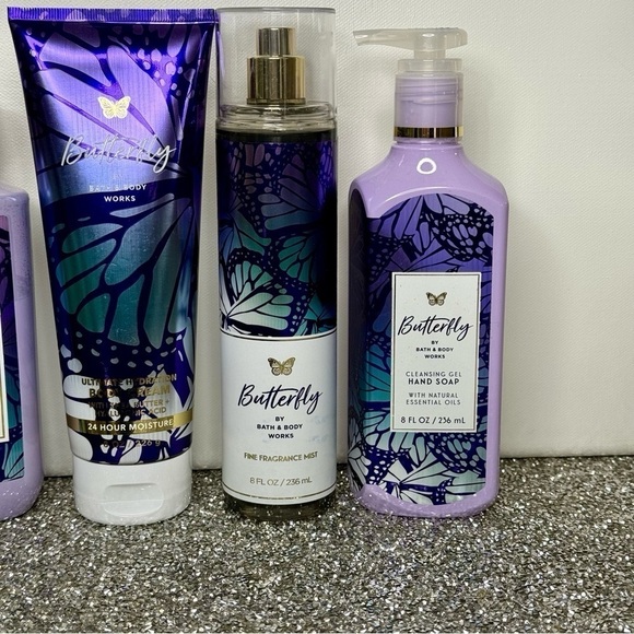 Bath & Body Works Butterfly Body Wash Lotion Hand Soap Gift Set Nwt - Picture 3 of 5